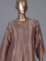 Onion pink brocade salwar suit with