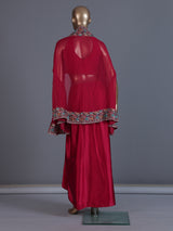 Magenta runway glamour indo western suit