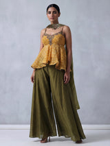Yellow sunshine celebration palazzo suit ensemble