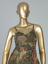 Mehendi green floral palazzo suit for wedding