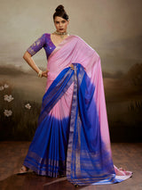 Pink radiant shaded festive saree with glamour