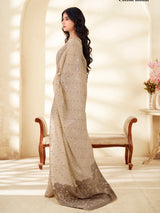 Black heritage threadwork saree with modern elegance