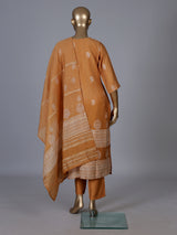 Peach silk kurti set with mirror and sequin work