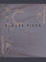 Peach tissue silk saree with beads and cutdana work
