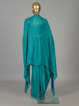 Teal sea blue indo western dhoti suit