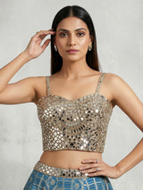 Rama blue banarasi silk wedding lehenga choli