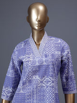Lavender purple printed cotton blend casual fashion kurti