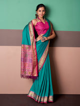 Blue majestic patola drape saree