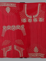 Red raw silk sequins bridal lehenga choli set