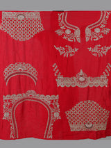 Red raw silk heavy bridal lehenga choli design