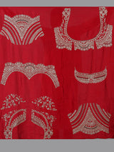 Red raw silk lehenga choli for bride