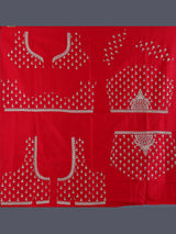 Red peacock embroidered silk lehenga choli with dupatta