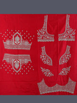 Red elegant banarasi silk lehenga choli with dupatta