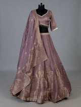 Purple designer dupion silk lehenga choli