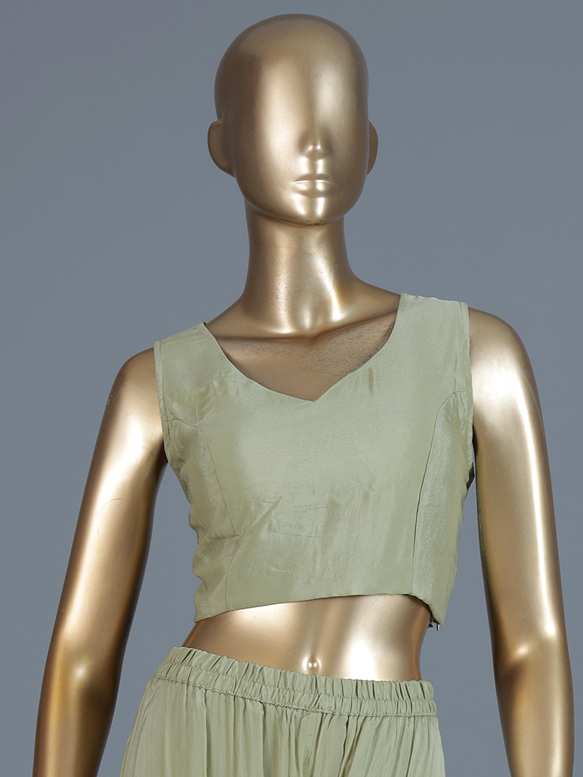Sea green silk cape style sharara suit ensemble