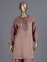 Onion pink tissue silk palazzo suit with dupatta