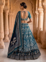 Peacock green banarasi silk lehenga choli