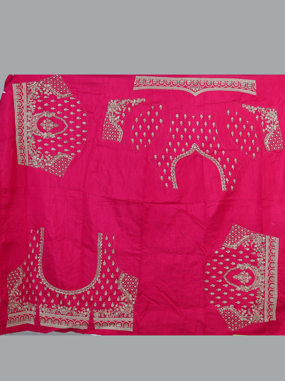 Rani pink bridal raw silk lehenga choli with embellished dupatta