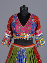 Rani pink georgette silk navratri lehenga choli with dupatta