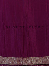 Purple woven dola silk wedding saree with elegance