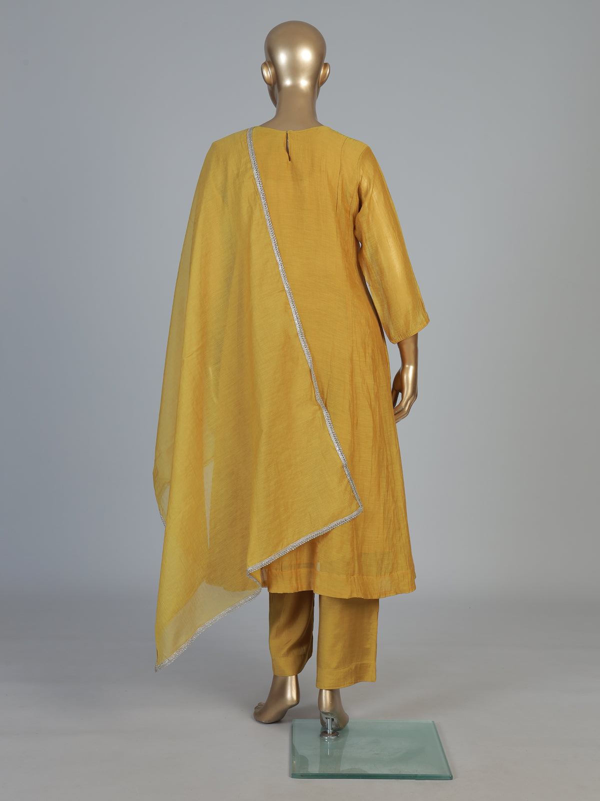 Mustard festive kurti set with timeless ethnic detailing