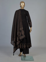 Black printed anarkali kurti set with ethnic charm
