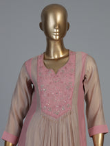 Beige designer kurti set with timeless ethnic glamour