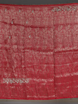 Red tissue silk designer saree with luxurious festive