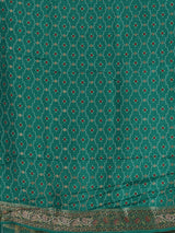 Green bandhej dola silk saree with traditional festive elegance