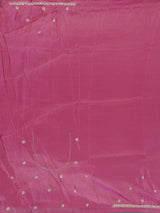 Designer rani pink festive dola tissue silk saree for women