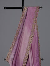 Premium lavender purple shaded tissue silk saree for women