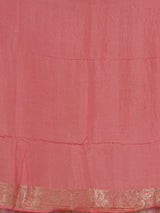 Beautiful pink shaded dola silk saree for wedding celebrations