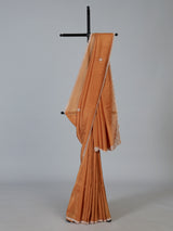 Rust orange shimmer dola silk saree for festive celebrations