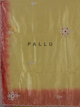 Yellow shaded tissue silk festive saree with graceful handcrafted elegance