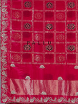 Rani pink dola silk elegant saree for festive and wedding celebrations