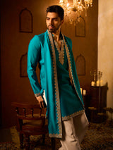 Sky blue premium terry rayon festive kurta suit