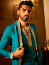 Sky blue premium terry rayon festive kurta suit