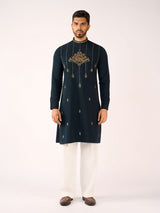 Rama blue terry rayon royal festive attire for men