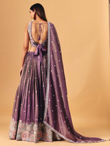 Pastel purple silk lehenga choli subtle festive elegance for women