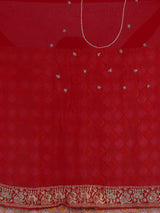 Red bandhani georgette heritage festive saree