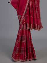 Rani dola silk designer celebration saree