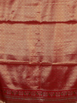 Red art tissue kanjivaram parrot border saree