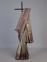 Purple art tissue kanjivaram heritage saree