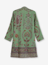 Pista green georgette printed kurta suit with sequin work for boys
