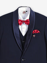 Navy terry rayon boys coat suit for receptions
