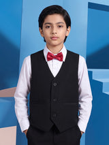 Black terry rayon boys coat suit for weddings