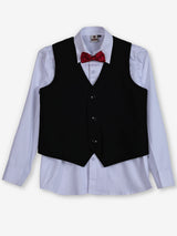 Black terry rayon boys coat suit for weddings