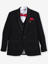 Black terry rayon boys coat suit for weddings