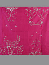Pink silk shaded lehenga choli with zardosi work and dupatta
