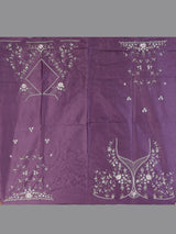 Lavender purple silk unstitched lehenga choli with zardosi embellishments
